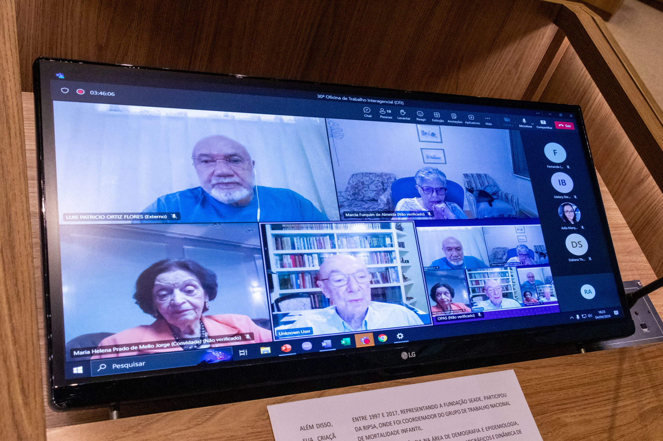 30ª Oficina de Trabalho Interagencial da Ripsa - 2024.05.04 e 05